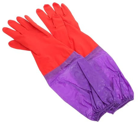 BEBEMOKO Wasserdichte Aquariumhandschuhe Ellbogenlange Schutzhandschuhe Mit Elastischem Für Wasserwechsel Und Aquarienpflege Herren Damen