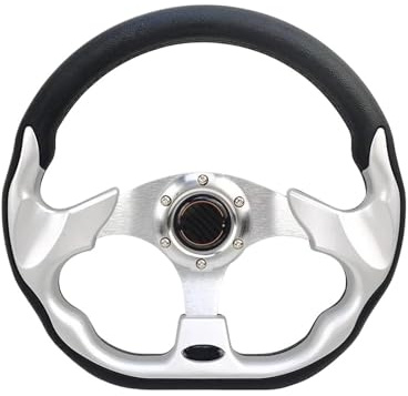 Auto Sportlenkrad Rennsport Typ Universell 13 Zoll 320 Mm Modifiziertes Auto Styling(Silber-1)