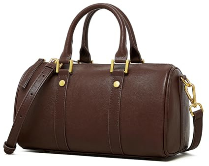 MoreFarther Handtasche Damen Klein Echtes Leder, Henkeltasche Schultertasche Damen mit Verstellbarer Gurt zum Umhängetaschen Crossbody Bag, Handbags for Women mit Reißverschluss