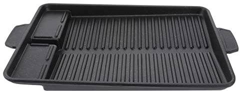 FUNNETOYU Vassoio da Barbecue Portatile Leggero Antiadescante e Uso per Carne e Verdure Nero