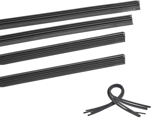 4 Pièces, Caoutchouc Essuie Glace Balai Essuie Glace Avant Balai D'essuie-Glace Monobloc De Haute Qualité, Pliable, Résistant Au Froid Et Aux Hautes Températures, Adapté À Tous Types De Voitures