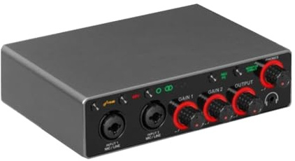 Muuookka Carte Son Portable pour Enregistrement Audio, Interface Audio USB Plug and Play pour Studio de Podcasts