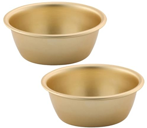 JECOMPRIS Lot de 2 Bols à Vin en Aluminium 12 Cm Petits Bols de Camping Réutilisables Multifonction Cuisine et Randonnée Coréen Pratique pour Extérieur