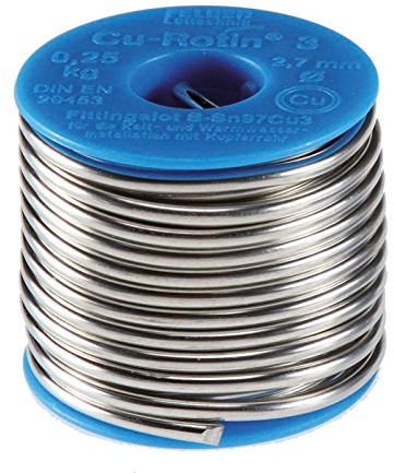 Felder Löttechnik Cu-Rotin® 3 Loetzinn, bleifrei Spule Sn97Cu3 0.250kg 2.7mm