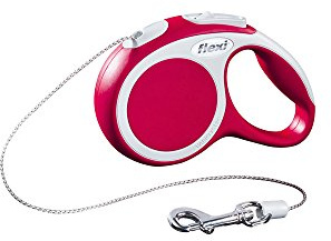 flexi Roll-Leine Vario XS Seil 3 m rot für Hunde, Katzen und Kleintiere bis max. 8 kg