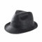MarkMark Fedora Hut Bogarthut Mafiahut Fedora Hat Vintage Weathered Faux Leather Hat AC6387 (Black-M)