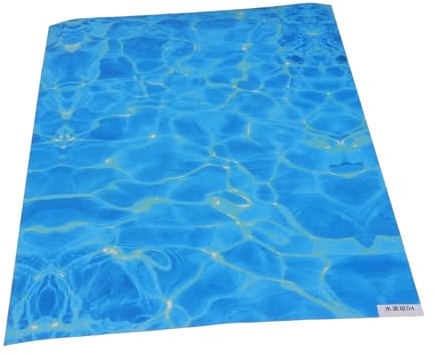 Selbstklebender Schwimmbadaufkleber Blau Pvc 1 Blatt Wasseroberfläche | Wassertextur, Simuliertes Muster für Selbstgemacht Wandkunst im Wohnzimmer, Dekorativer Wandaufkleber