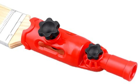 Extensor de pincel de pintura multiángulo, herramienta de borde de pintura para techos altos - Soporte para pinceles giratorio de 180 grados para poste de extensión - Soporte de rodillo de pintura par