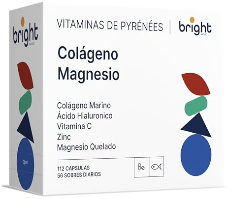 Collagène Marin Hydrolysé avec Acide Hyaluronique et Magnésium Chélaté – Capsules Premium pour la Peau, les Articulations, le Cœur et le Bien-être Général | Pour 2 Mois (56 Doses Quotidiennes)