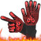 SNZ Gants de barbecue résistants à la chaleur jusqu'à 800 °C – Gants de four en fibre aramide et silicone pour barbecue, cuisine, four, barbecue – Antidérapants, respirants et lavables (1 paire, noir)