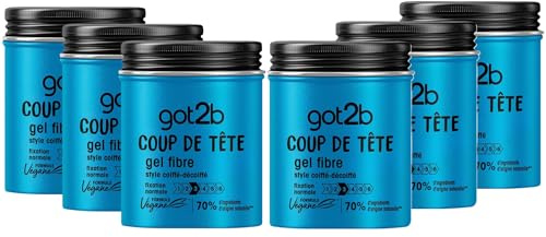 Got2B - Lot de 6 Pot de Gel - Coup de tête - 100ml