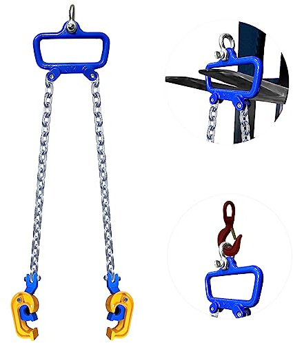 FITHOIST Drum Lifter | 2200 lbs Vertical Clamp Barrel Lift with Self-Lock Hook | 1 Ton Capacity | Fit for 30-55 Gallon Barrel