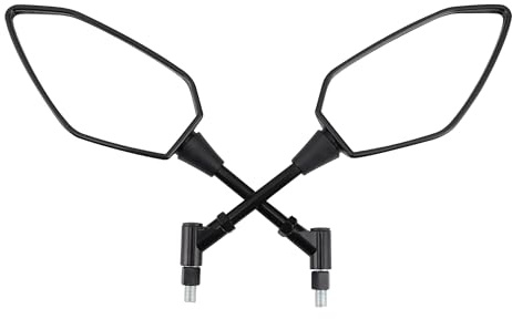 GOOFIT 10mm M10 Universale Moto Retrovisore Specchio Laterale 360 Gradi di Rotazione Sostituzione per NK150 NK 400 150 NK650 Kart Buggy UTV Scooter Moped ATV Quad Pitbike Dirtbike Grande cilindrata