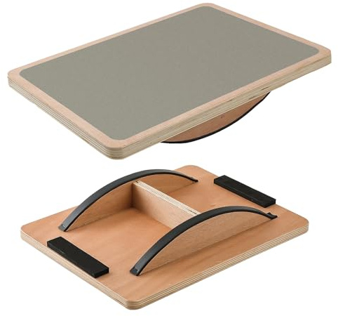 Juoe Balance Board Wobble Board for Adults and Kids - Anti-Slip 350LBS Balance Board for Physical Therapy,Balance Training,Posture Correction,Standing Desk Core Strength Wooden Balance Rocker Board