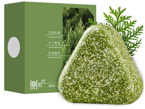 Nature Triangle Shampoo Bar, Pflanzliches festes Shampoobar, Sanfte Reinigung und Nährende Pflege für Frauen und Männer, Stärkt Glatt Haar, Nature Seven Green Shampoo