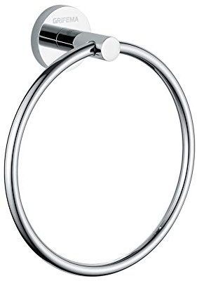 GRIFEMA IBIZA-G30104 Anneau Porte-Serviettes en Laiton, Accessoires de Salle de Bain, Chrome