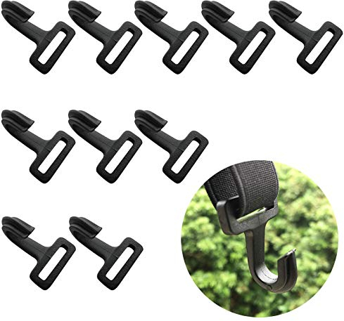 Kunststoffhaken Zelt - Multifunktions Haken für Outdoor, Rucksack, Camping & Markisen - 10 Stück