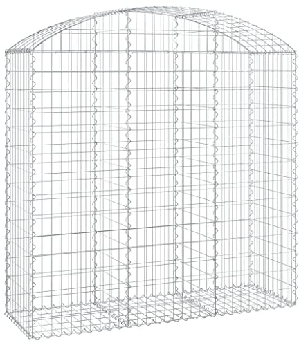 vidaXL Gabion bågformad 150x50x140/160 cm galvaniserat järn