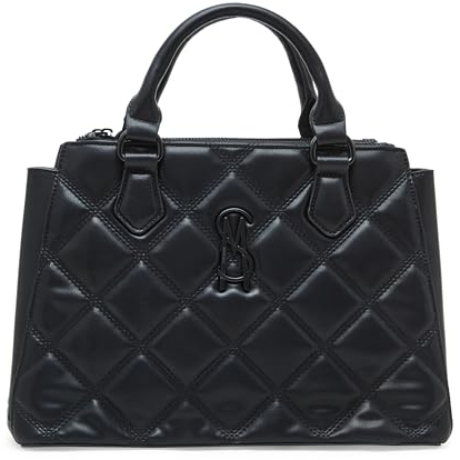 Steve Madden Damen Bjenni Gesteppte Umhängetasche, Schwarz