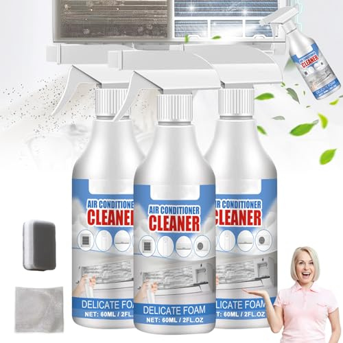 Air Conditioner Cleaner,Air Conditioner Coil Cleaner,Air Conditioner Cleaner Foam,Multi-Purpose Household Air Conditioning Foam Cleaner,No Washing Ac Coil Foaming Spray (3pcs)