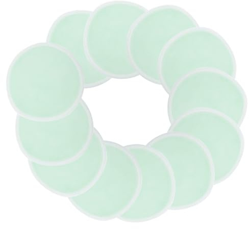 FOMIYES 12stücke Bambusfasern Make-up-entferner-pads Wiederverwendbar Puderquaste Gesichtspad Make-up-zubehör Porenreinigend Umweltfreundlich Langlebig Komfortabel Sicher Tägliche Professi