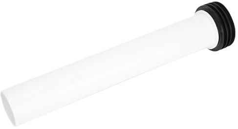 Keenso White Toilet Flush Pipe, Durable Straight Flush Pipe for Concealed Water Tank, Easy Installation for Wall Mounted Toilets, PP Material