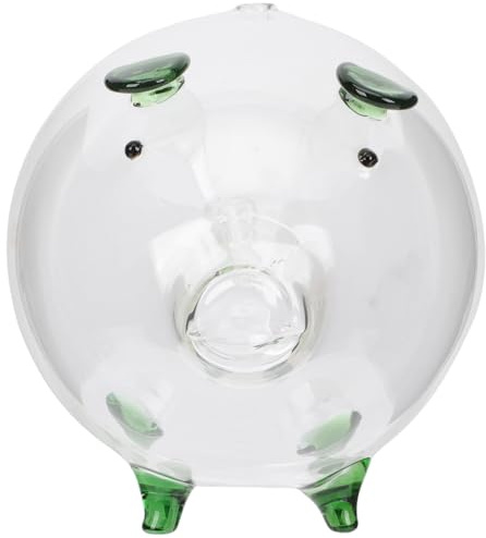 Holibanna Hucha Transparente de Vidrio Forma de Cerdito Alcancía Decorativa para Ahorrar Monedas Regalo Original para Adultos Capacidad Amplia para Uso Diario