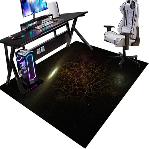 90 x 120 cm Gaming Tappeto Sedia Tappeto salvapavimento Antiscivolo Tappeto per Sedia Gaming per pavimenti in legno Tappeto Protettivo Sottosedia Tappetini per Sedie Ufficio Tappeto Sedia con Ruote