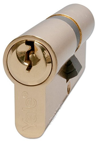 Yale B-ED3030-PB - Serratura a cilindro europeo, 30/30 (70 mm), 30:10:30, finitura in ottone, sicurezza standard