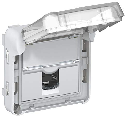 Legrand 069556 Prise RJ45 Étanche Catégorie5e UTP Plexo IP55 Volet Fermé IK07, Gris