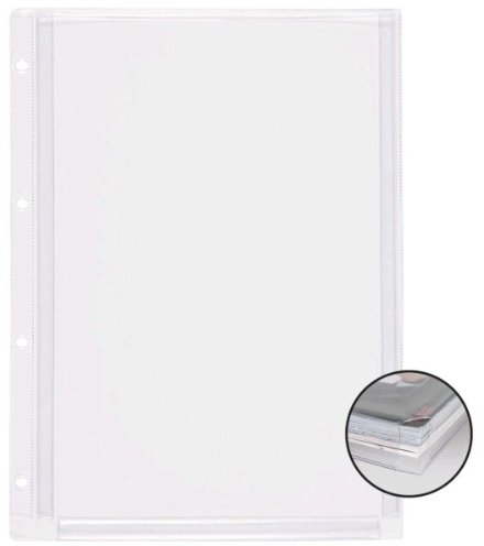 Biella 25x Transparente A4 Sichttasche, Dokumententasche für Prospekte, Broschüren, Kataloge, 300 my, volldeckend, Seitenfalz, 4 Loch, 210 x 210 mm, 0.3 mm stark