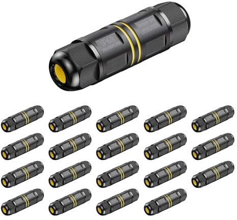 ledscom.de 20x Kabelverbinder für außen, IP68, Muffe für 5-12mm Kabel-Durchmesser
