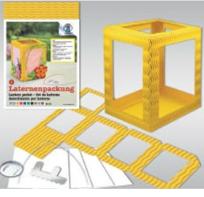 Ursus 1400015 - Window Color Laternenpackung gelb viereckig, Laternenbastelset, Sankt Martin Laternen Martinslaternen