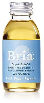Bria 100% Natural Organic Soothing & Moisturising Bath Oil for Eczema Prone & Dry Skin Suitable for Adults, Children & Babies – Scent Free (100ml)