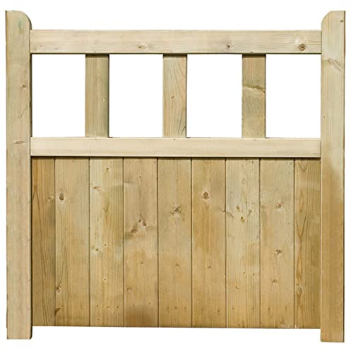 PaMeer 90x90CM Wooden Garden Gate, Picket Fence Gate, Versatile, Durable & Beautiful Design Stair Gate, Hand Built Wooden Gate Pressure Treated Gate Ideal for Garden Pathways