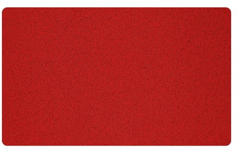 OLIVO.shop - Felpudo de PVC con diseño de rizos rizados, para la entrada exterior, de goma, felpudo para la entrada de rizo de vinilo, alfombra exterior flexible, 45 x 75 cm, 5 colores (color rojo)