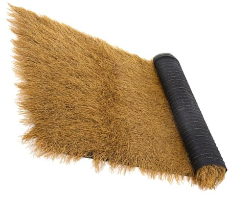 Toddmomy Künstliches Strohdach Für Garten Terrasse Naturgetreue Dekoration Pe Material 1x0,5m Für Außenbereich Kreative Projekte Pflegeleichtes Landschaftsdekor