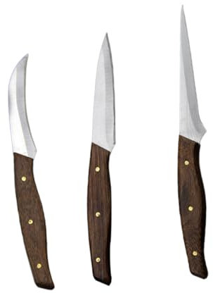 Zerodeko Set di Coltello per Intagliare la Frutta Manico in Legno, Lama in Acciaio Inossidabile e Design Ergonomico per Hotel e Uso Domestico