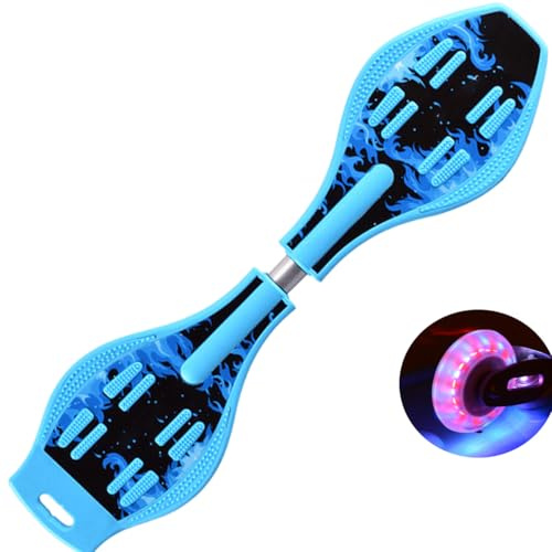ERNAN Waveboard- Compact Lightweight Caster Board Kids/Teens. Waveboard Kinder Street Surfen Caster Torsion Skateboard Double Decks Casterboards Mit LED Leuchtrollen