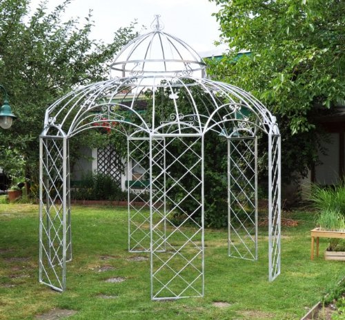 KUHEIGA Stabiler Pavillon Verzinkt Pergola Zink Ø290cm Gartenpavillon