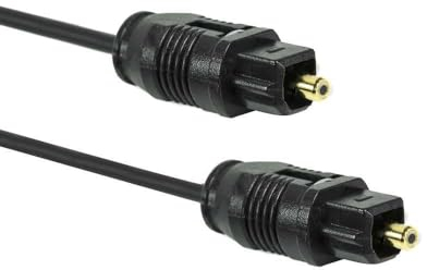 OcioDual Optisches Toslink Kabel 1m Faseroptik Optic Fiber Audio LWL SPDIF M/M Schwarz fur TV Optical Audio Cable Audiokabel