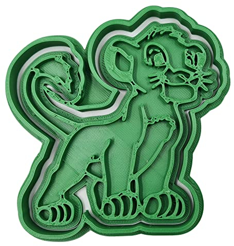 PlasticJewels - Tagliabiscotti Simba Re Leone Disney - Stampino Biscotti Bambini Made in Italy PLA Eco-Friendly - Formina Dolci Pasta Frolla per Feste Compleanno