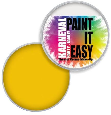 NEU PAINT IT EASY Theater Creme-Make-Up, Kinderschminke, Schminke auf Fettbasis, 25g, Gelb