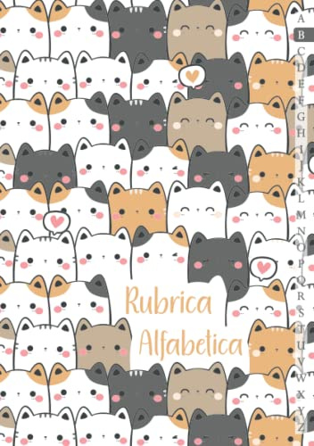 Rubrica Alfabetica: Organizzatore Alfabetico dalla A alla Z | 4 pagine per ogni lettera | Formato A5 (14,8 x 21 cm) - 107 Pagine
