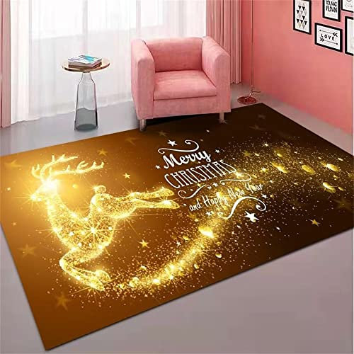 RUGMRZ Kaffeetisch Teppich Hotel Korridor kreativ Weihnachten wohnzimmercouch Teppich gelb Laufen kinderspielteppich Kaffeetisch Teppich landhausstil deko teppich160x220CM