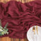 AOKSUNOVA Tischläufer Musselin Bordeaux Rot 80cm x 3m Tischläufer Käsetuch Hochzeit Waschbar