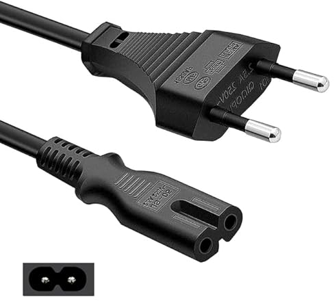 3 Metros IEC 320 C7 Cable de alimentación, 2-Pin Euro Plug Figura 8 Cable de alimentación para Samsung LG TCL Sony TV, PS3, PS4, PC Monitores, Computadoras, Impresoras