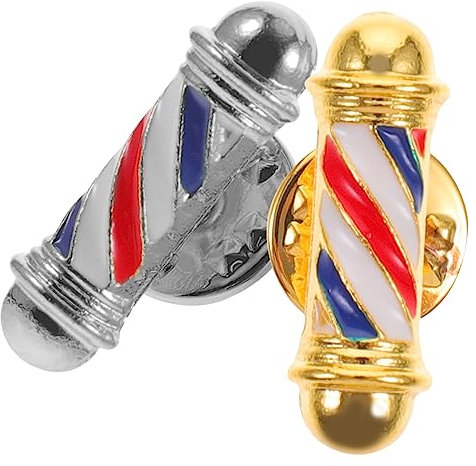 GLSTOY 2stücke Titel Friseur Brosche Anstecknadel Elegante Lichtbrosche Für Friseursalons Modische Akzente