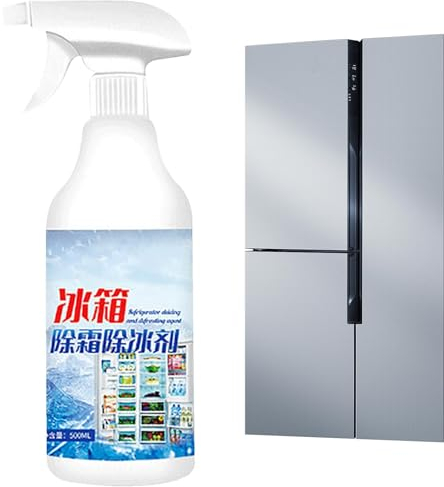 Meindin Fridge Freezer De-Icer Spray,500ml Fridge Defrosting Agent | Defrosting Deicer, Food-Grade Liquid, Safe For Daily Use, Frost Prevention