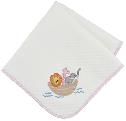 Mud Pie Kinderdecke, Arche Noahs, gesteppt, Rosa